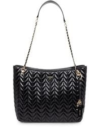 Guess - Cheryl Chevron-Quilted Chain-Link Tote Bag - Lyst