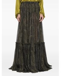Saint Laurent - ペイズリー メタリック ティアードスカート - Lyst