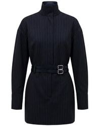 Nicholas - Belted Pinstripe Mini Dress - Lyst