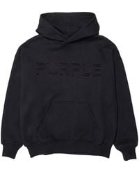 Purple Brand - Logo-Embossed Fleece Hoodie - Lyst