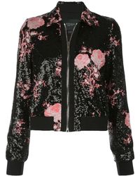 Giambattista Valli Jas Met Geborduurde Bloemen - Zwart