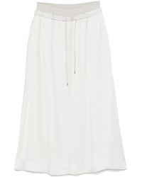 Lorena Antoniazzi - Drawstring Midi Skirt - Lyst