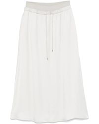 Lorena Antoniazzi - Drawstring Midi Skirt - Lyst