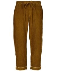 BAZISZT - Lace-Trim Corduroy Trousers - Lyst