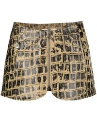 KNWLS - Scythe Crocodile-print Miniskirt - Lyst