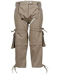 SRVC Studio - Bella Cut-Out Tie-Fastening Cargo Pants - Lyst