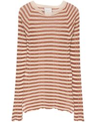 Alysi - Striped Ribbed-knit Top - Lyst