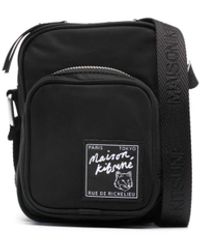 Maison Kitsuné - Logo-Patch Twill Crossbody Bag - Lyst