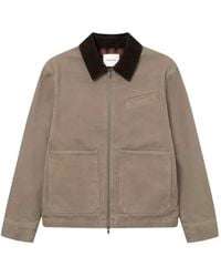 WOOD WOOD - Bo Corduroy-Collar Canvas Shirt Jacket - Lyst
