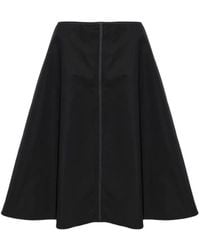 Marni - Contrast-Stitch A-Line Midi Skirt - Lyst