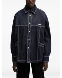 WRSTBHVR - Leandra Contrast-Stitch Overshirt - Lyst