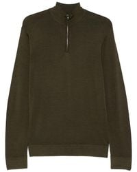 Sunspel - Quarter-Zip Wool Sweater - Lyst