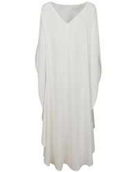 Gianluca Capannolo - V-Neck Asymmetric Sleeve Dress - Lyst