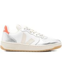 Veja - V-10 Leather Sneakers - Lyst