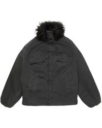 Acne Studios - Faux-Fur Collar Jacket - Lyst