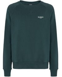 Balmain - Logo-print Organic Cotton Sweatshirt - Lyst