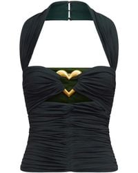 Area - Heart Haltertop Met Ruches - Lyst