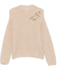 forte_forte - Bead-Embellished Knitted Sweater - Lyst