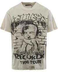 HELLSTAR - Record Baby Graphic-Print Distressed T-Shirt - Lyst