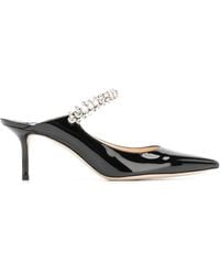 Jimmy Choo - Bing 65 Crystal-embellished Patent-leather Heeled Mules - Lyst