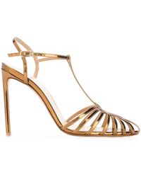 Francesco Russo Pumps mit spitzer Kappe - Mettallic