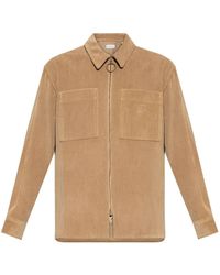 Burberry - Giacca-Camicia A Coste Con Ricamo - Lyst