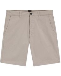 BOSS - Stretch-Cotton Bermuda Shorts - Lyst