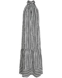 KARL LAGERFELD - Vestido Largo De Algodón A Rayas - Lyst