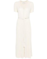 Bompard - Ribbed Belted Knitted Midi Dress - Lyst
