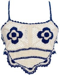 Agua Bendita - Flower-Crochet Top - Lyst
