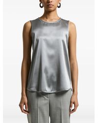 Peserico - Silk-Blend Sleeveless Top - Lyst