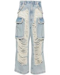 DARKPARK - Vivi Distressed Wide-Leg Jeans - Lyst