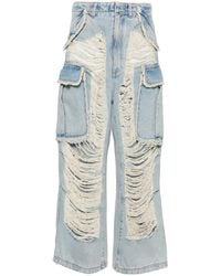 DARKPARK - Vivi Distressed Wide-Leg Jeans - Lyst
