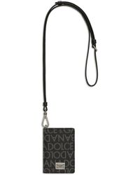 Dolce & Gabbana - Porte-cartes en cuir à logo imprimé - Lyst