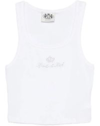 Sporty & Rich - X Juicy Couture Débardeur Côtelé À Ornements Strassés - Lyst