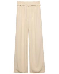 Prada - Silk Marocain Pants - Lyst