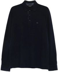 Etro - Logo-Embroidered Long-Sleeve Polo Shirt - Lyst