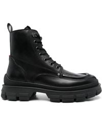Moncler - Hevea City Leather Boots - Lyst
