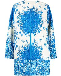 Valentino Bluegrace Bouquet Collarless Coat