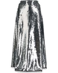 Molly Goddard - -tone Lyra Sequinned Midi Skirt - Women's - Polyester/spandex/elastane - Lyst
