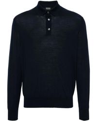 ZEGNA - Wool Polo Shirt - Lyst