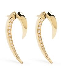 Shaun Leane - Pendientes Hook En Oro Amarillo De 18Kt Con Diamante - Lyst