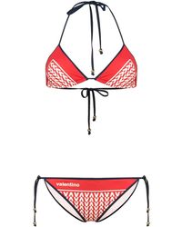 Valentino Optical Print Bikini - Red