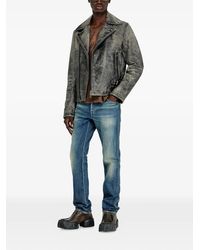 DIESEL L-roshi Biker Jacket in Black for Men | Lyst
