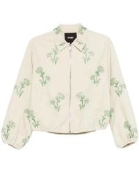 Maje - Floral Zip Bomber Jacket - Lyst