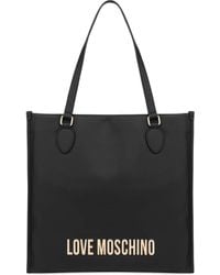 Love Moschino - Shopper mit Logo-Schild - Lyst
