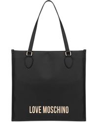 Love Moschino - Sac Cabas À Plaque Logo - Lyst