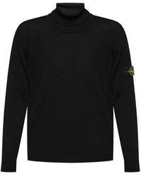 Stone Island - Pull En Laine À Patch Compass - Lyst