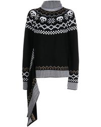 Monse - Wool Intarsia-Knit Roll-Neck Jumper - Lyst