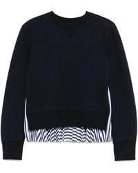 Sacai - Sweater Met Geplooid Vlak Op De Rug - Lyst